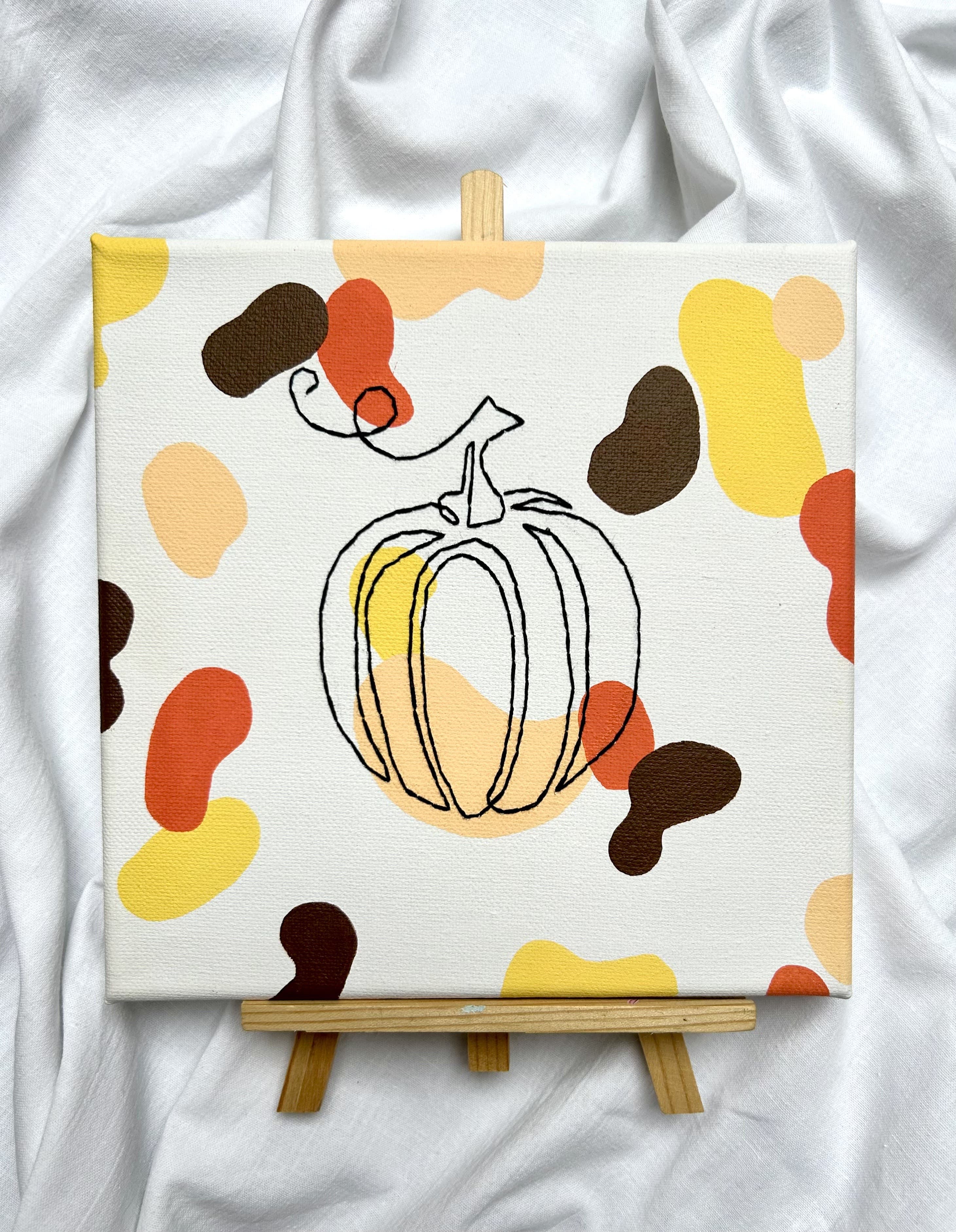 Toile brodée - Citrouille