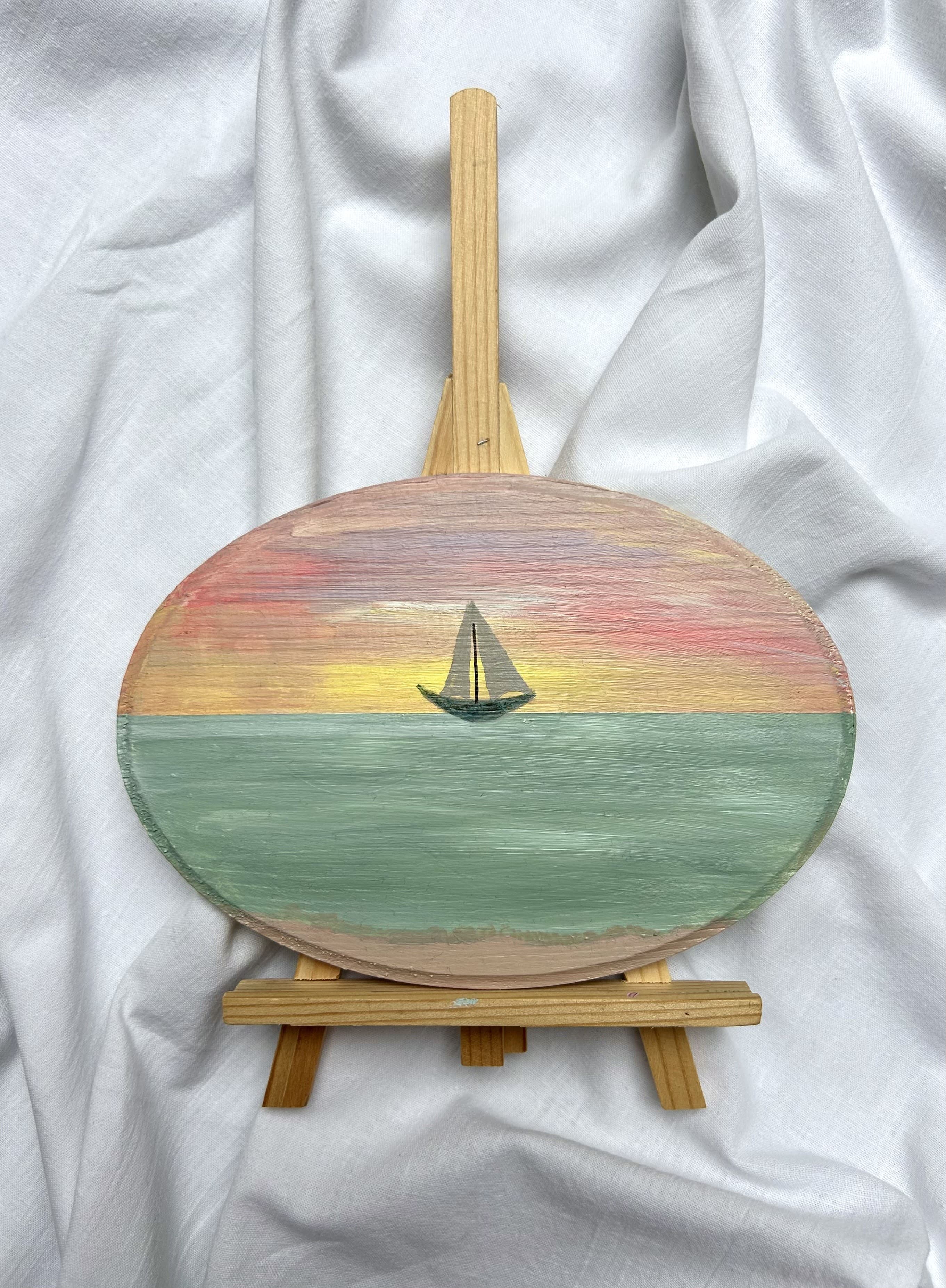 Sunset lover - Acrylique sur bois