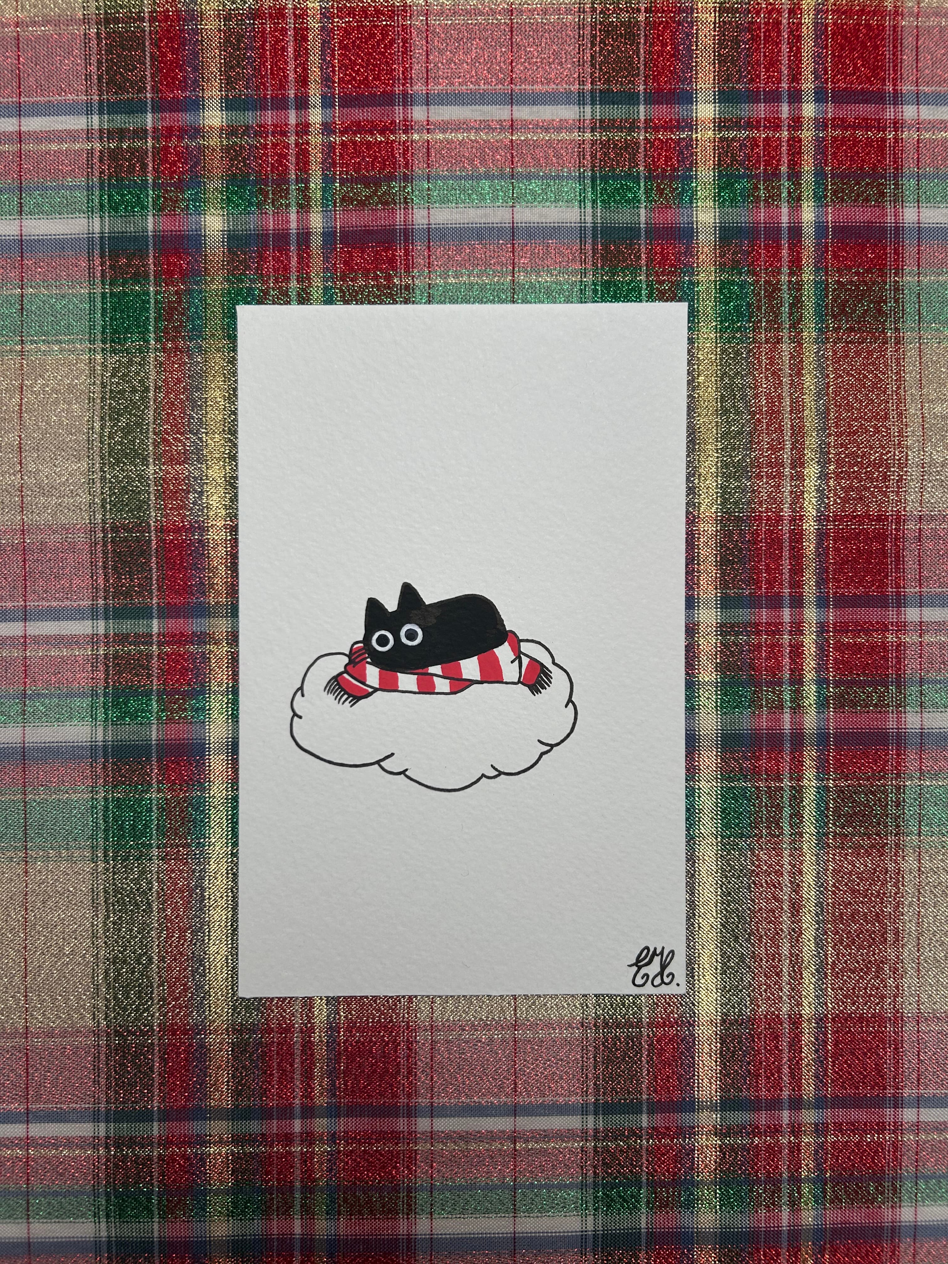 Collection Noël - Chat dans les nuages